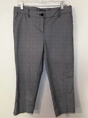 Hilary Radley Womens Capri Pants Size 8 Black and White Stretch Spring Career